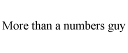 MORE THAN A NUMBERS GUY trademark