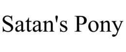 SATAN'S PONY trademark