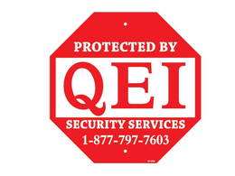 PROTECTED BY QEI SECURITY SERVICE 1-877-797-7603 trademark