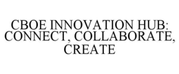 CBOE INNOVATION HUB: CONNECT, COLLABORATE, CREATE trademark