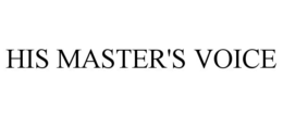 HIS MASTER'S VOICE trademark