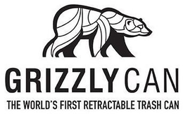 GRIZZLY CAN THE WORLD'S FIRST RETRACABLE TRASH CAN trademark