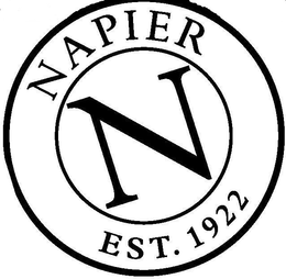 NAPIER N EST. 1922 trademark