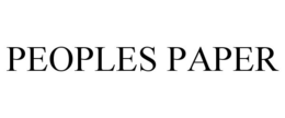 PEOPLES PAPER trademark
