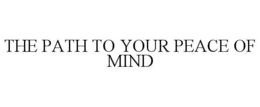 THE PATH TO YOUR PIECE OF MIND trademark