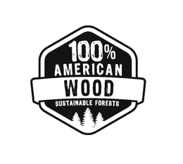 100% AMERICAN WOOD SUSTAINABLE FORESTS trademark