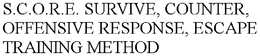 S.C.O.R.E. SURVIVE, COUNTER, OFFENSIVE RESPONSE, ESCAPE TRAINING METHOD trademark