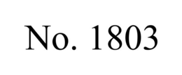 NO. 1803 trademark