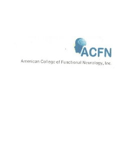 ACFN AMERICAN COLLEGE OF FUNCTIONAL NEUROLOGY, INC. trademark