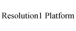 RESOLUTION1 PLATFORM trademark
