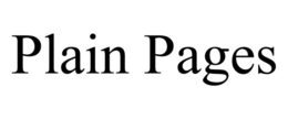 PLAIN PAGES trademark