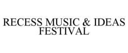 RECESS MUSIC & IDEAS FESTIVAL trademark