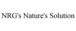 NRG'S NATURE'S SOLUTION trademark
