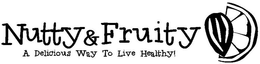 NUTTY & FRUITY A DELICIOUS WAY TO LIVE HEALTHY! trademark