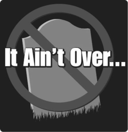 IT AIN'T OVER... trademark