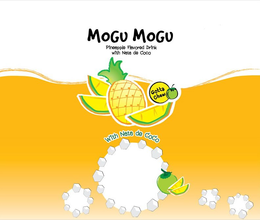 MOGU MOGU PINEAPPLE FLAVORED DRINK WITH NATA DE COCO GOTTA CHEW WITH NATA DE COCO trademark