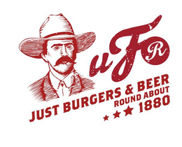 UFR JUST BURGERS & BEER ROUND ABOUT 1880 trademark