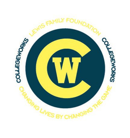 CW COLLEGEWORKS LEWIS FAMILY FOUNDATION COLLEGEWORKS CHANGING LIVES BY CHANGING THE GAME trademark