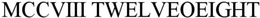 MCCVIII TWELVEOEIGHT trademark