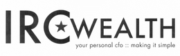 IRC WEALTH YOUR PERSONAL CFO :: MAKING IT SIMPLE trademark