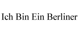 ICH BIN EIN BERLINER trademark