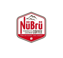 NÜBRÜ HANDCRAFTED COLD BREW COFFEE FAMILIAR FLAVOR· IDEAL ENERGY trademark