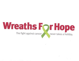 WREATHS FOR HOPE THE FIGHT AGAINST CANCER NEVER TAKES A HOLIDAY trademark