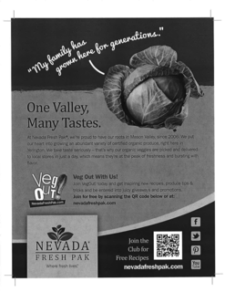 VEGOUT! NEVADAFRESHPAK.COM trademark