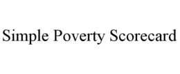 SIMPLE POVERTY SCORECARD trademark