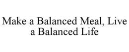 MAKE A BALANCED MEAL, LIVE A BALANCED LIFE trademark