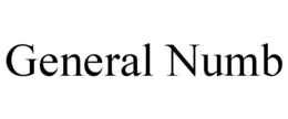 GENERAL NUMB trademark