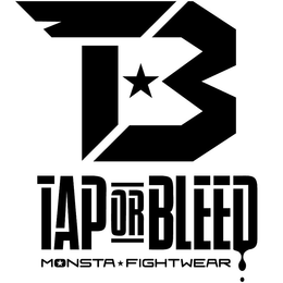 TB TAP OR BLEED; MONSTA FIGHTWEAR trademark