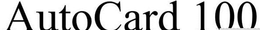 AUTOCARD 100 trademark