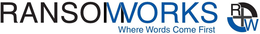 RANSOMWORKS WHERE WORDS COME FIRST RW trademark
