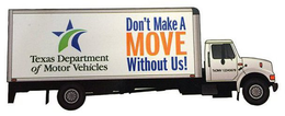 TEXAS DEPARTMENT OF MOTOR VEHICLES DON'T MAKE A MOVE WITHOUT US! TXDMV 12345678 trademark