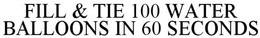 FILL & TIE 100 WATER BALLOONS IN 60 SECONDS trademark