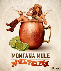 MONTANA MULE COPPER MUG 16 OZ B BOZEMAN SPIRITS MONTANA TRADE MARK trademark