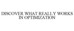 DISCOVER WHAT REALLY WORKS IN OPTIMIZATION trademark