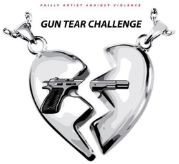GUN TEAR CHALLENGE PHILLY ARTIST AGAINST VIOLENCE trademark