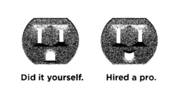DID IT YOURSELF. HIRED A PRO. trademark