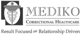 MEDIKO CORRECTIONAL HEALTHCARE RESULT FOCUSED = RELATIONSHIP DRIVEN trademark