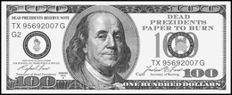 100 DEAD PREZIDENTS RESERVE NOTE TX 95692007G G2 DEAD PREZIDENTS PAPER TO BURN THIS NOTE IS LEGAL PAPER FOR BURNING ALL HERBS PUBLIC & PRIVATE RAFAEL LARA TREASURER OF DEAD PREZIDENTS SERIES 2014 A 100 FRANKLIN 100 DEAD PREZIDENTS PAPER TO BURN 100 DEPARTMENT OF BURNING TX 95692007G JOSHUA E LARA G420 SECRETARY OF BURNING 100 ONE HUNDRED DOLLARS trademark