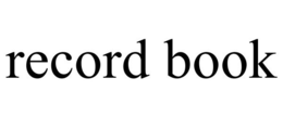 RECORD BOOK trademark