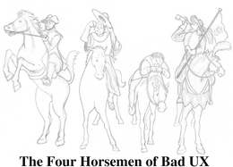 THE FOUR HORSEMEN OF BAD UX trademark
