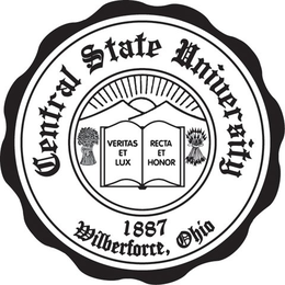 CENTRAL STATE UNIVERSITY 1887 WILBERFORCE, OHIO VERITAS ET LUX RECTA ET HONOR trademark