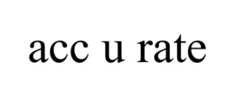 ACC U RATE trademark