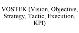 VOSTEK (VISION, OBJECTIVE, STRATEGY, TACTIC, EXECUTION, KPI) trademark
