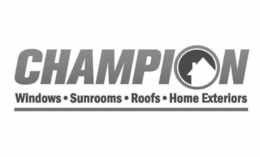 CHAMPION WINDOWS · SUNROOMS · ROOFS · HOME EXTERIORS trademark