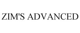 ZIM'S ADVANCED trademark