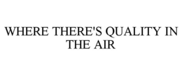 WHERE THERE'S QUALITY IN THE AIR trademark